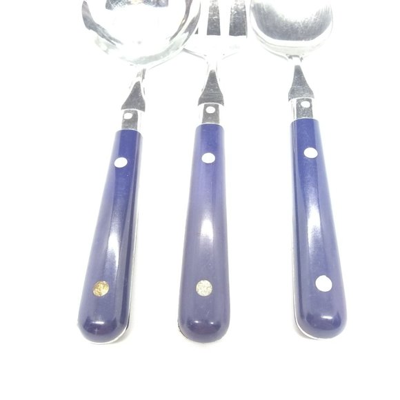 Vtg Life Time Stainless Korea Serving gravy ladle dinner fork & dinner spoon - Picture 10 of 12